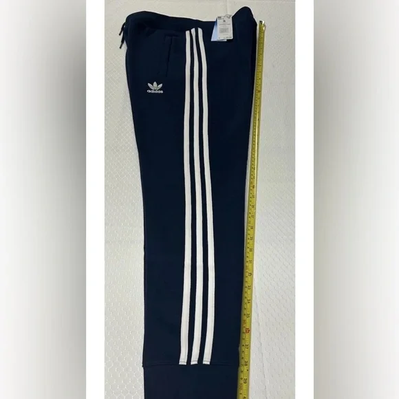 ADIDAS 3 Stripe Fleece Jogger Pants Adicolor Size S Mens Indigo Navy IM9319 NWT - Picture 12 of 13
